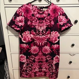 Michael Kors Black and Pink Floral Garment